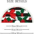 thumbnail image 2 of GZHJMY Christmas Tree Skirt Christmas Vintage Holly Poinsettia Ribbon 48"es for Indoor Outdoor Holiday Party Office Store Cupboard Decoration, 2 of 6