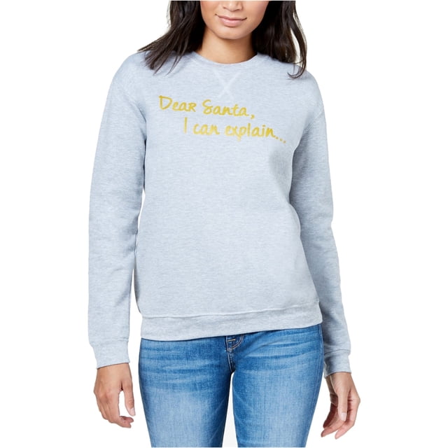Sudadera Kid Dangerous Dear Santa Mujer Gris Grande
