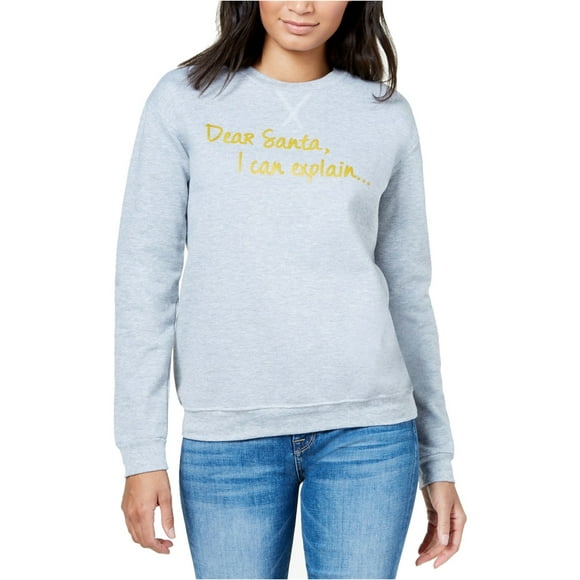 Sudadera Kid Dangerous Dear Santa Mujer Gris Grande