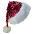 thumbnail image 5 of Tisuna Women Christmas Hats Sequin Print Stretchy Beanie Hat Fashion Soft Autumn Winter Ladies Santa Headwear Hot Pink, 5 of 7