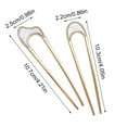 thumbnail image 3 of Kokovifyves 2PCS French Hair Pin New U-shaped Hair Pins for French Twists Hair French Hair Sticks Fork for Thick Hair Buns Chignons Gold Hair Clips Hair Styling Accessories, 3 of 7