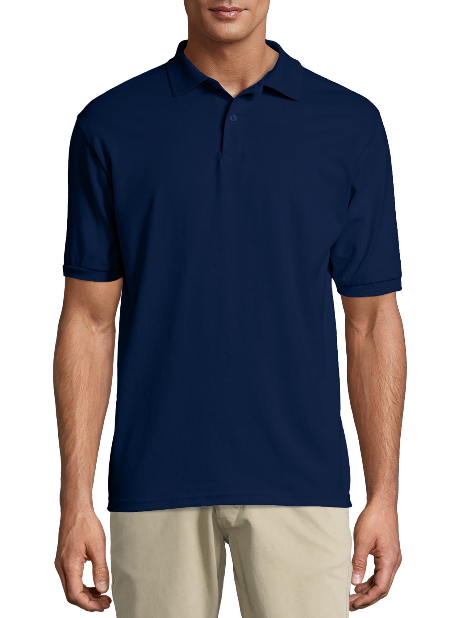Hanes Men's EcoSmart Short Sleeve Jersey Polo Shirt