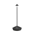thumbnail image 1 of Lámpara de mesa LED inalámbrica Zafferano Pina Pro (negra) Aluminio con recubrimiento en polvo Regulable táctil Interior Exterior Base de carga por contacto Enchufe EE. UU. 114A 29 cm, 1 of 7