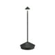 thumbnail image 1 of Lámpara de mesa LED inalámbrica Zafferano Pina Pro (negra) Aluminio con recubrimiento en polvo Regulable táctil Interior Exterior Base de carga por contacto Enchufe EE. UU. 114A 29 cm, 1 of 7