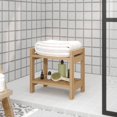 thumbnail image 1 of vidaXL Bathroom Side Table 45x30x45 cm Solid Wood Teak, 1 of 4
