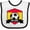 White and Black, variant on Inktastic Soccer Spain Flag Banner Boys or Girls Baby Bib