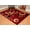 Red, variant on Designer Home Soft Transitional Indoor Modern Area Rug Rings Donuts - Actual Size: 5' 3" x 7' 2" Rectangle (Red)