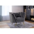 thumbnail image 2 of Meridian Furniture Margo Grey Velvet Chair, 2 of 3