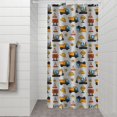 thumbnail image 2 of Cartoon Construction Vehicles Cones Gray Pattern Shower Curtain 36"x72" ,Bathroom Decorative Shower Curtains Set with 12 Hooks,Modern Waterproof Washable Shower Curtain, 2 of 6