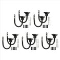thumbnail image 1 of Juego de 10 Respaldos Metálicos Cuadrados para Cortinas Decorativas, Abrazaderas para Cortinas Montadas en la Pared para el Dormitorio, la Oficina Viene con Tornillos, Negro, 1 of 5