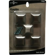 Symmetry Knob Square, Satin Nickel