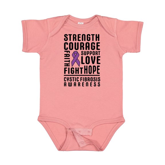 Inktastic Cystic Fibrosis Awareness Strength Courage Support Boys or Girls Baby Bodysuit