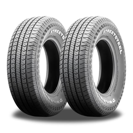 Pair of 2 Milestar Streetsteel P215/70R15 97T White Letters All Season Muscle Car Tires 24245020 / 215/70/15 / 2157015 Fits: 2005-15 Toyota Tacoma Base, 2000-05 Buick LeSabre Custom