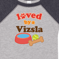 thumbnail image 4 of Inktastic Vizsla Loved by a (Dog Breed) Boys or Girls Baby Bodysuit, 4 of 5