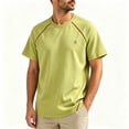 thumbnail image 5 of Fwqbns Men's Raglan Sleeve Quick Dry T-Shirt Moisture Wicking Athletic Workout Tee Short Sleeve Running Shirt Yellow, 5 of 5