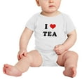 thumbnail image 2 of I Heart Tea Love Food Funny Baby Jumpsuits Newborn Clothes (White, 6-12 Months), 2 of 5