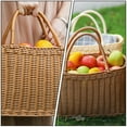 thumbnail image 6 of Arborister Hand Woven Easter Basket with Handle - Brown, 6 of 10