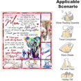 thumbnail image 5 of Gifts for Mom, Elephant Microfiber Plush Sherpa Blanket, Warm Cozy Throw Blanket for Couch and Bed, Mom Birthday Gifts, 51 x 59 inches, Mother Gifts from Daughter, 5 of 6