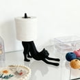 thumbnail image 6 of Shoreew Cat Toilet Paper Holder Desktop Fun Roll Paper Holder Black Leopard Cat Toilet Roll Dispenser for Bathroom Decoration Storage, 6 of 7