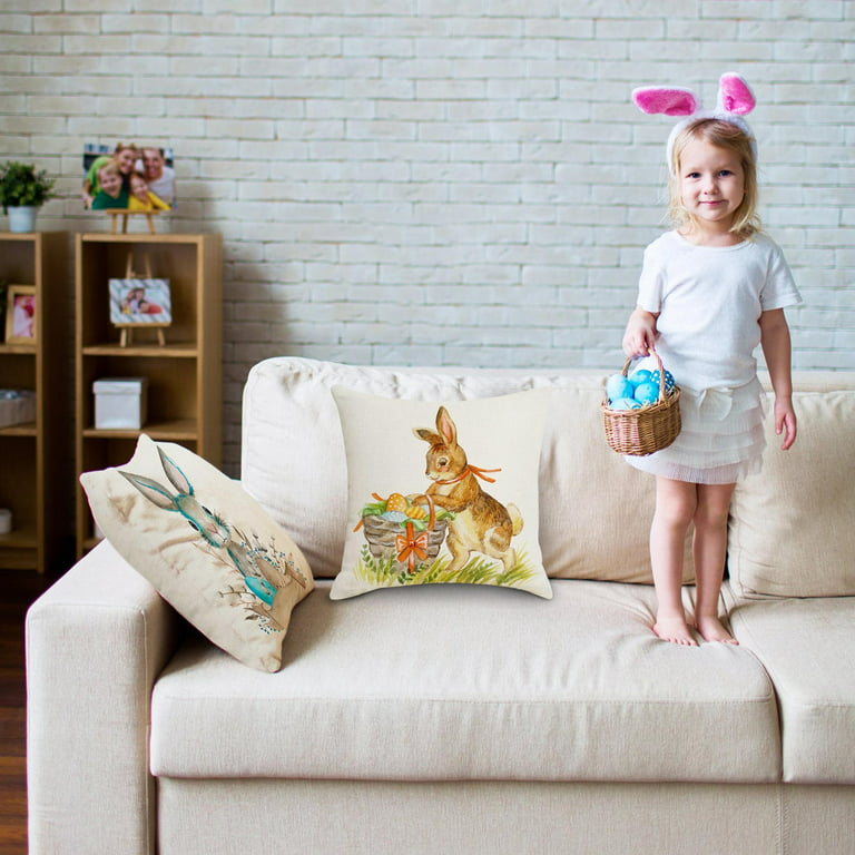 New Custom Easter Eggs Pillow Case Sofa Cushion Cover for Home Living Room  Decoration Office Car Waist Peachskin Throw Pillows - AliExpress