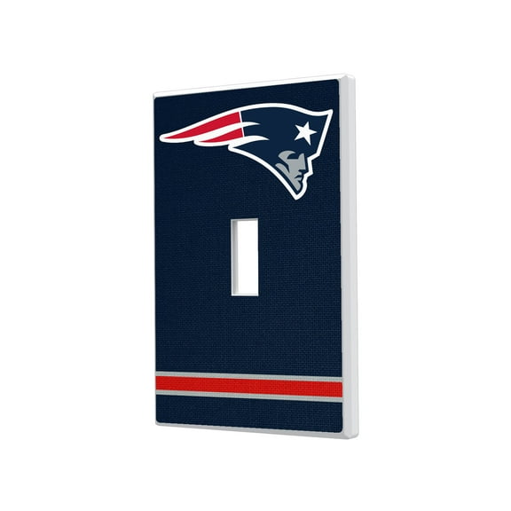 New England Patriots Stripe Single Toggle Light Switch Plate