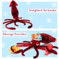 thumbnail image 2 of Calamar gigante Karister de peluche, 105 cm, con 4 peluches de animales marinos, 2 of 9