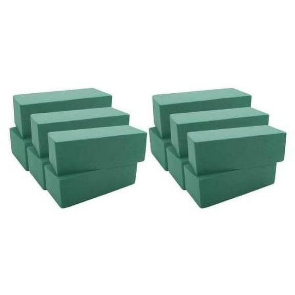 Flower Bee Oasis Instant Deluxe Floral Foam Bricks Wet Floral Foam Bricks for Flower Arranging (Green) (Bricks (2))