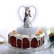 thumbnail image 4 of Adorno de resina para tarta de boda, moderno y sencillo, para novio y novia Amor de cristal grande, 4 of 9