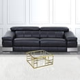 thumbnail image 5 of 40" Gold And Clear Glass Square Coffee Table, 5 of 5