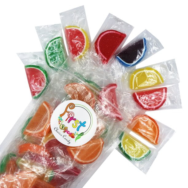 Assorted Individually Wrapped Jelly Fruit Slices Candy 1 Pound