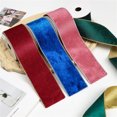 thumbnail image 3 of Crushed Velvet Christmas Ribbon - 2.5 Inch Wired Gold Khaki Ribbon for Gift Wrapping, Tree Decor & Holiday Crafts, 3 of 9