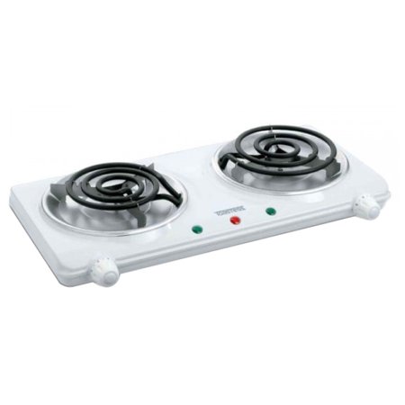Salton Portable Cooktop Double Burner White Thp433 Walmart Com