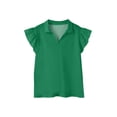 thumbnail image 6 of Abcomgle Girls Golf Shirts with Collar V-Neck Ruffle Short Sleeve Girls Golf Outfit Quick Dry Athletic Sports Polo for Girls, 6 of 6