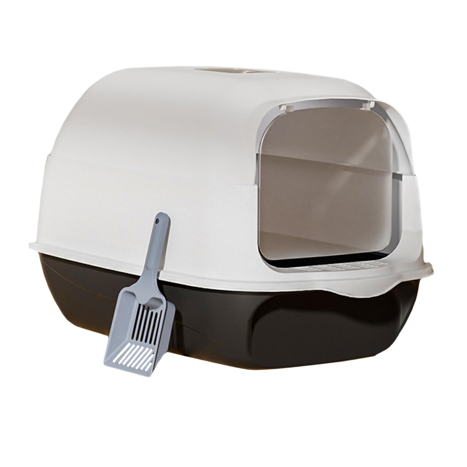 Bvdfgk Enclosed Cat Litter Tray Cat Litter Boxes Detachable Kitten Potty Pan Cat Litter Black