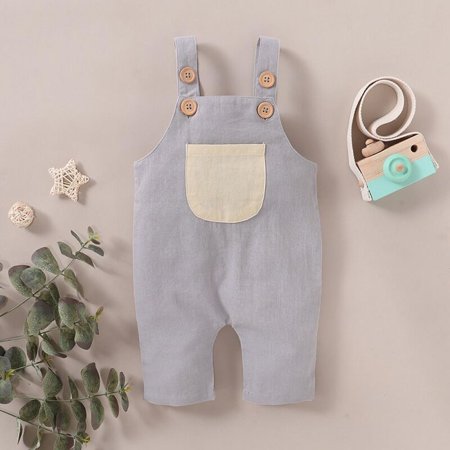 

Xinhuaya 2020 New Babys Summer Overalls Pants Children Solid Color Cotton Sleeveless Elastic Suspenders Overalls Trousers