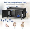thumbnail image 3 of Litter Box Enclosure Resin Outdoor Weatherproof Furniture Double  Dual Compartments for Indoor Use Black, 3 of 6
