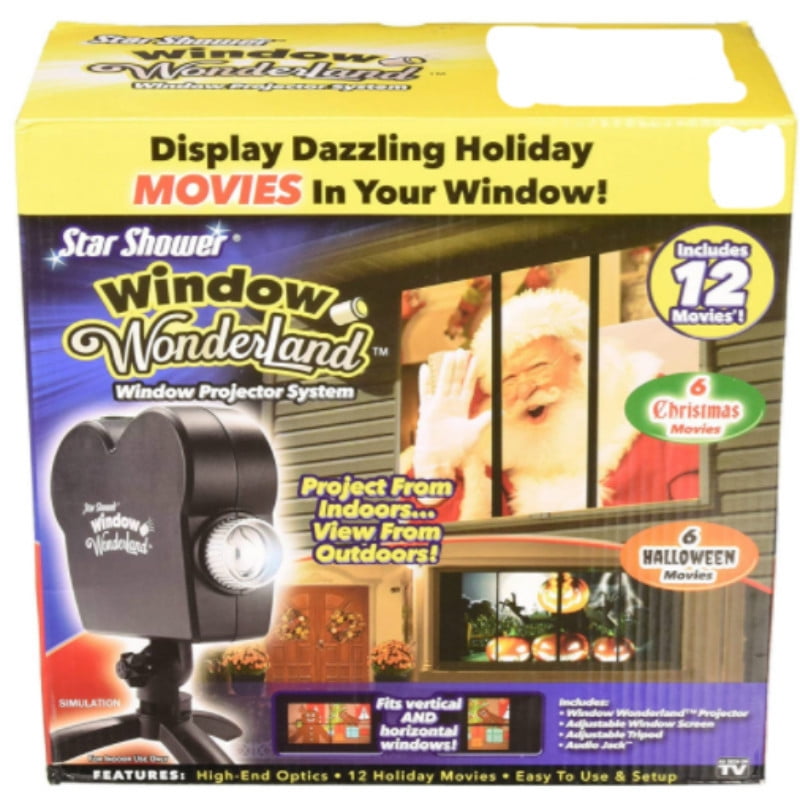 Window Wonderland Christmas Halloween 12 Movie Projector System Indoor/Outdoor 