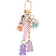 thumbnail image 1 of 1PCS Cute Candy Rainbow Gummy Bear Keychain Women's Key Chain Key Chain Pink, 1 of 5