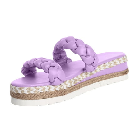 

Womens Solid Flat Open Toe Slippers Shoes Comfy Sandals Casual Comfortable Beach Sandals Summer Open Toe Slide Sandals Comfortable Flats Flip-Flops Casual Platforms Heeled Wedge Sandals A4579