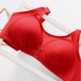 thumbnail image 3 of Bigersell Full Figure Bras for Women Plus Size Sale Sports Bras for Girls Balconette Bra Style B2403 V-Neck Lightly Lined Bras Hook and Eye Bra Closure Regular Size Tshirt Bras No Underwire Red M, 3 of 7