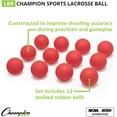 thumbnail image 4 of Champion Sports Lacrosse Balls: Official Size Sporting Goods Equipment for Professional, College & Grade School Games, Practices & Recreation - NCAA, NFHS and SEI Certified - 12-Pack - Red, 4 of 9