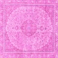 thumbnail image 1 of Ahgly Company Indoor Square Abstract Pink Modern Area Rugs, 7' Square, 1 of 4