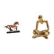 thumbnail image 1 of Escultura de caballo pensador abstracto, figura decorativa coleccionable para sala de estar, escritorio y decoración del hogar., 1 of 8