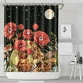 thumbnail image 2 of Gothic Shower Curtain with Moon and Stars - Waterproof Black Bathroom Curtain 72x84 Inch - Dark Celestial Aesthetic - Includes 12 Hooks - Machine Washable, 2 of 5
