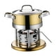 thumbnail image 1 of Olla para estufa de alcohol, olla duradera de acero inoxidable, utensilios de cocina, olla individual, sopa Oro, 1 of 9
