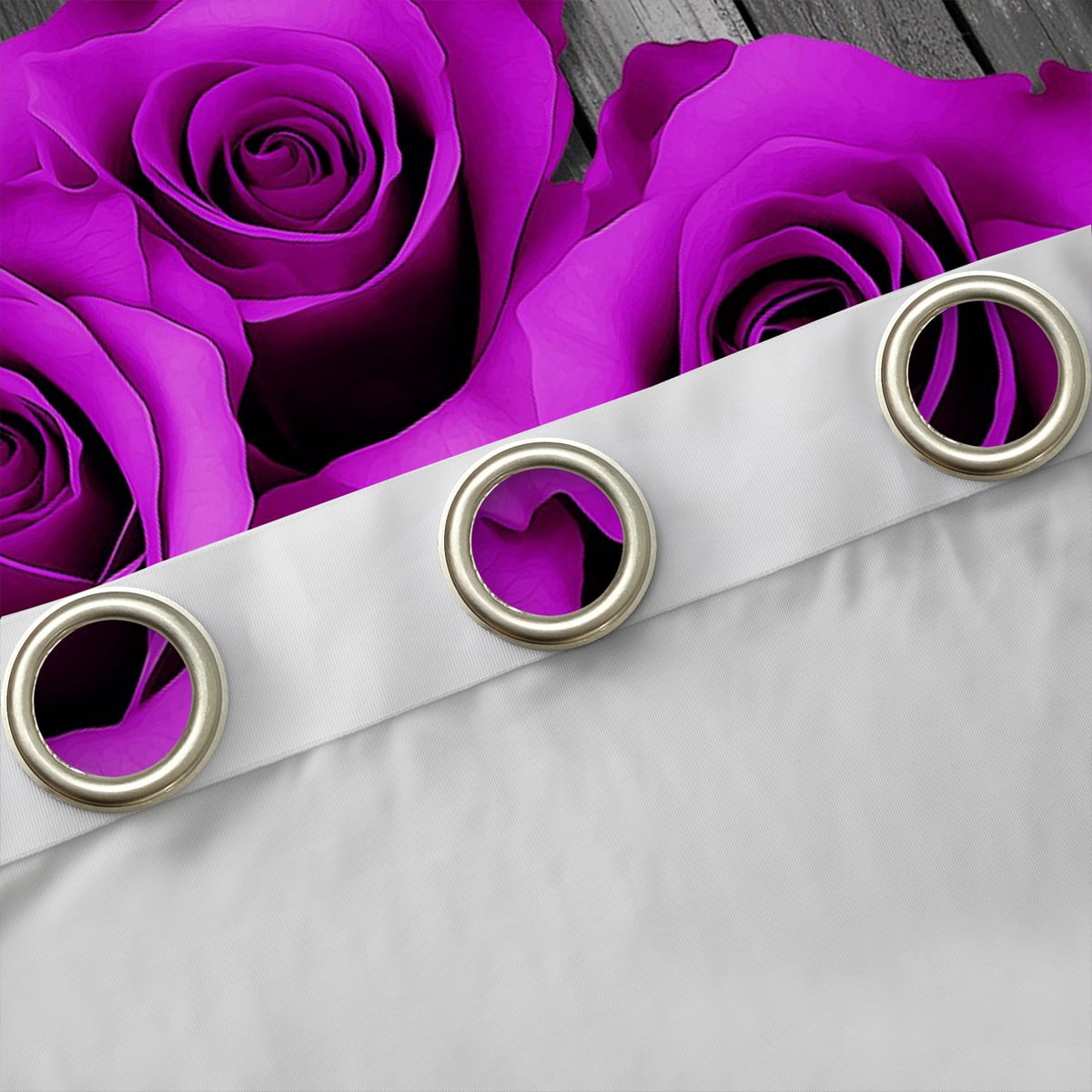 Purple Rose Window Curtains 42"Wx90"L Purple Black Romantic Floral Blackout Curtains Women Valentine'S Day Flower Window Curtains Retro Rustic Farmhouse Rose Window Treatments 2 Panels