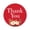Red, variant on Darling Souvenir Round 1.6 Inches Peony Floral Baby Pink Thank You Stickers Wedding Gift-45 Pcs