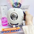 thumbnail image 2 of Máquina automática de burbujas con forma de cohete, soplador con forma de astronauta, fabricante de jabón, juguete eléctrico para exteriores, regalo para niños, 2 of 4