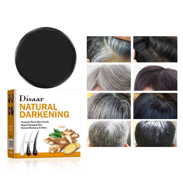 Fiudx Jabón Capilar, Barra Revitalizante Natural para El Cabello, Champú para Revertir Las Canas, Jabón Hidratante para El Cuero Cabelludo, Tratamiento para Oscurecer El Cabello, Solución para Las Ca