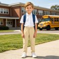 thumbnail image 2 of Child Boys Sweatpants Basic Straight Leg Jogger Pants with Pockets for 3-9 Years Kids Fall Winter Pants Kids Sweatpants Size 6-7 Years, 2 of 9